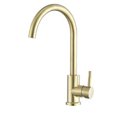 China La cubierta durable de la promoción montó el solo acero del grifo de agua de la cocina del color del latón de la manija 304/316 material proveedor