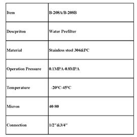 El sistema de acero inoxidable de la filtración del agua de la casa de Prefilter repercute el grifo del RO del hogar del filtro del purificador del filtro proveedor