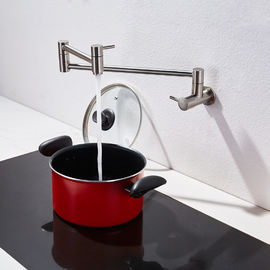 Acero 304/316 llenador común doble del pote del grifo del golpecito de agua del fregadero de cocina del canalón de la pared del soporte del eslabón giratorio material del plegamiento 360 proveedor