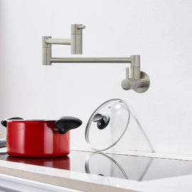 Acero 304/316 llenador común doble del pote del grifo del golpecito de agua del fregadero de cocina del canalón de la pared del soporte del eslabón giratorio material del plegamiento 360 proveedor