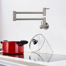 Acero 304/316 llenador común doble del pote del grifo del golpecito de agua del fregadero de cocina del canalón de la pared del soporte del eslabón giratorio material del plegamiento 360 proveedor