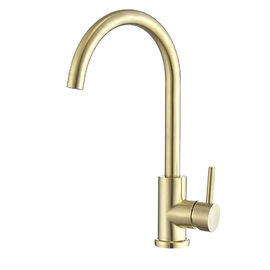 La cubierta durable de la promoción montó el solo acero del grifo de agua de la cocina del color del latón de la manija 304/316 material proveedor