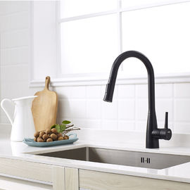 Maneras extraibles Mat Black Kitchen Faucet Pull de la manija 2 del mercado norteamericano solas fuera del acero 304/316 golpecito material proveedor