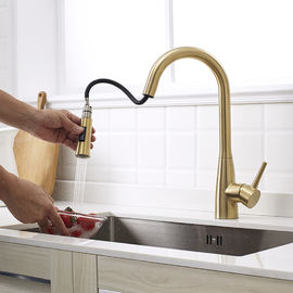 304/316 grifo flexible con poco plomo de acero del color oro de la cocina del golpecito de mezclador del agua de la cocina proveedor