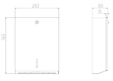 Dipenser de acero inoxidable del tejido de cuarto de baño del hotel del tenedor de la toalla de papel de final de cepillo del satén del material del grueso proveedor
